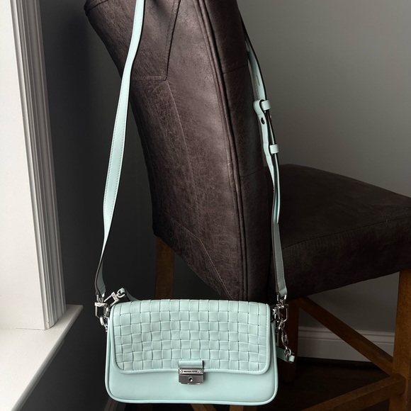 Michael Kors Handbags - Michael Kors MK Bradshaw Small Woven Leather Convertible Shoulder Bag/Crossbody